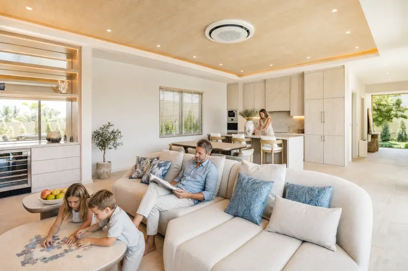The living room, lived in