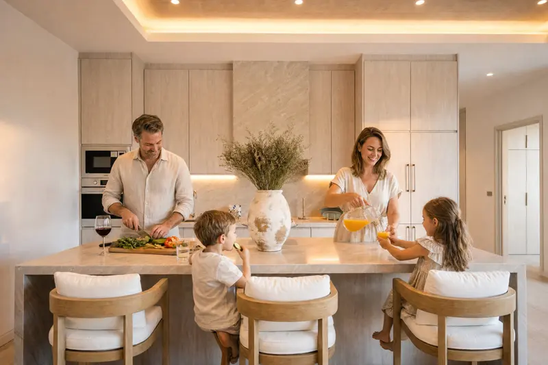 Lunch in the kitchen